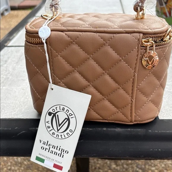 Valentino Orlando Brown Quilted Handbag/Crossbody - Picture 4 of 6